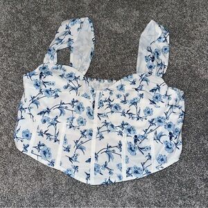 Cider Floral corset styled crop top